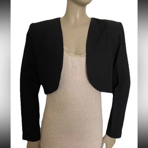 Vintage Michael Marcella Classic Black Cropped Shrug Blazer
